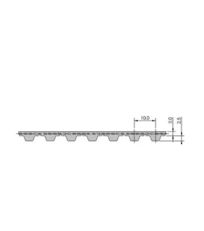 Correia Dentada T10-500-25mm Sincronizadora Poliuretano/aço